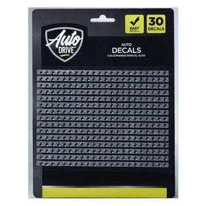 Auto Drive Rhinestone Vinyl Car Sticker Decals, 30 Piece, Silver, 0.1875" x 5.5" Auto Drive Rhinestone Vinyl Car Sticker Decals, 30 Piece, Silver, 0.1875" x 5.5"