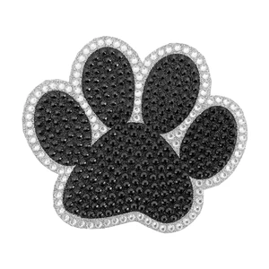 Auto Drive Rhinestone Animal Paw Vinyl Car Sticker Decal, Black, White, 4.5" x 5.25" Auto Drive Rhinestone Animal Paw Vinyl Car Sticker Decal, Black, White, 4.5" x 5.25"