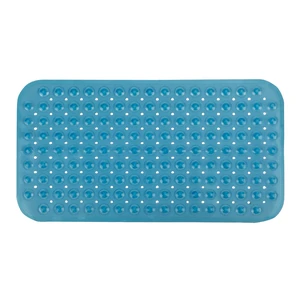 TheraCare Non-Slip Bath Mat, Clear Blue, 15" x 27", Mildew-Resistant Vinyl, with Suction Grip and Drainage Holes TheraCare Non-Slip Bath Mat, Clear Blue, 15" x 27", Mildew-Resistant Vinyl, with Suction Grip and Drainage Holes