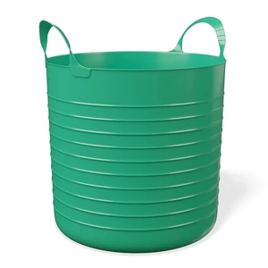 Mainstays Kids 10gal Large Plastic Flex Storage Basket, Green Mainstays Kids 10gal Large Plastic Flex Storage Basket, Green