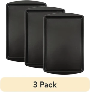 Mainstays Nonstick 9x13 Cookie Sheet Bakeware Pan (3-Pack) Mainstays Nonstick 9x13 Cookie Sheet Bakeware Pan (3-Pack)
