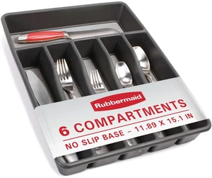 Rubbermaid Silverware Organizer, Large, Grey Rubbermaid Silverware Organizer, Large, Grey