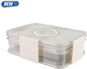 Cook with Color 2-Level Egg Carrier with Ice Packs, 24-Egg Chilled Storage Container Cook with Color 2-Level Egg Carrier with Ice Packs, 24-Egg Chilled Storage Container