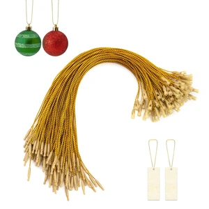 Quacc 100pcs Christmas Ornament Hanger Strings Snap Fastener Tag Cord Ties Quacc 100pcs Christmas Ornament Hanger Strings Snap Fastener Tag Cord Ties