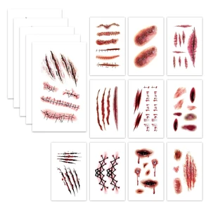 121Pcs Zombie SFX Scar Stickers for Halloween Cosplay Makeup 121Pcs Zombie SFX Scar Stickers for Halloween Cosplay Makeup
