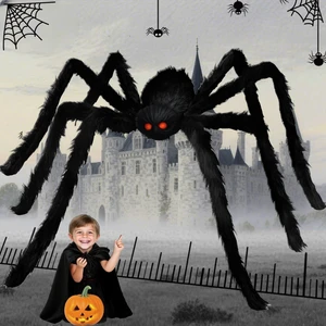 Giant 6.6ft Furry Halloween Spider, Fake Spider Decor for Outdoor Indoor Yard Home Party, 1 Pack Giant 6.6ft Furry Halloween Spider, Fake Spider Decor for Outdoor Indoor Yard Home Party, 1 Pack