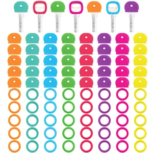 Blulu 80 Pcs 1-Inch Colored Key Cap Cover Set, Rainbow Color Blulu 80 Pcs 1-Inch Colored Key Cap Cover Set, Rainbow Color