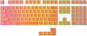 Ranked Pudding 112-Key Double Shot Translucent PBT Keycaps, ANSI US & ISO Layout, OEM Profile, for RGB Mechanical Gaming Keyboard (Coral) Ranked Pudding 112-Key Double Shot Translucent PBT Keycaps, ANSI US & ISO Layout, OEM Profile, for RGB Mechanical Gaming Keyboard (Coral)
