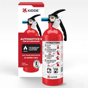 Kidde 5BC Dry Chemical Single-Use Fire Extinguisher for Vehicles with Strap Bracket Kidde 5BC Dry Chemical Single-Use Fire Extinguisher for Vehicles with Strap Bracket
