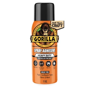 Gorilla Clear Spray Adhesive, 11 oz Can Gorilla Clear Spray Adhesive, 11 oz Can