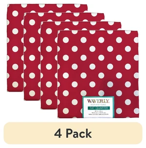 Waverly Inspirations Bigdot POPPY Fat Quarter Precut 100% Cotton Prints Fabric, 4 Pack, 18x21 in for Quilting & Sewing Waverly Inspirations Bigdot POPPY Fat Quarter Precut 100% Cotton Prints Fabric, 4 Pack, 18x21 in for Quilting & Sewing