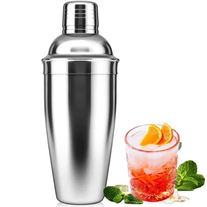 Cocktail Shaker with Built-in Strainer, Drink Mixer for Margaritas, Beginner Friendly Bar Utensil Tool (Sliver-01) Cocktail Shaker with Built-in Strainer, Drink Mixer for Margaritas, Beginner Friendly Bar Utensil Tool (Sliver-01)
