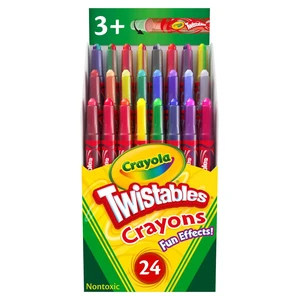 Crayola Twistables Crayons (24ct) for Kids, Ages 3-5, Boys & Girls Crayola Twistables Crayons (24ct) for Kids, Ages 3-5, Boys & Girls