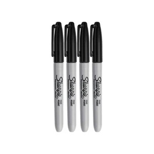 Sharpie Permanent Markers Fine Point Black Ink 4-Pack Sharpie Permanent Markers Fine Point Black Ink 4-Pack