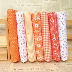 7 Pcs Orange Cotton Craft Fabric Bundle Squares Patchwork DIY Sewing Scrapbooking Quilting Floral Dot Pattern 25cm x 25cm (10" x 10") 7 Pcs Orange Cotton Craft Fabric Bundle Squares Patchwork DIY Sewing Scrapbooking Quilting Floral Dot Pattern 25cm x 25cm (10" x 10")
