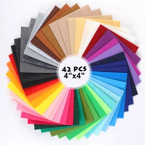 42 Pcs 4x4 Inch Stiff Felt Fabric Squares for Crafts Sewing 42 Pcs 4x4 Inch Stiff Felt Fabric Squares for Crafts Sewing
