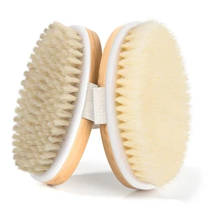 2 Pack Dry Brushing Body Brush with Natural Soft Bristle, Exfoliating Shower Brush for Lymphatic Drainage Improve Circulation, Body Exfoliator Scrubber for Men and Women 2 Pack Dry Brushing Body Brush with Natural Soft Bristle, Exfoliating Shower Brush for Lymphatic Drainage Improve Circulation, Body Exfoliator Scrubber for Men and Women