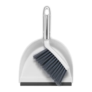 NACENA Mini Broom and Dustpan Set, White & Gray NACENA Mini Broom and Dustpan Set, White & Gray