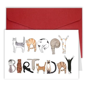 Funny Cats Happy Birthday Card For Cat Lovers, Humor Cat Owner Gift For Men Women Dad Mom Brother Sister Funny Cats Happy Birthday Card For Cat Lovers, Humor Cat Owner Gift For Men Women Dad Mom Brother Sister