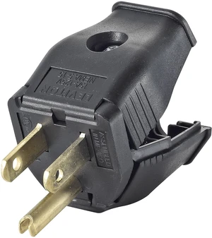 Leviton 3W101-E 2-Pole 3-Wire Grounding Plug, Black Leviton 3W101-E 2-Pole 3-Wire Grounding Plug, Black