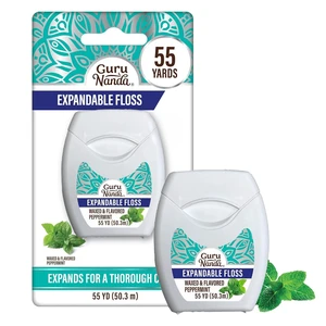 GuruNanda Expanding Dental Floss Peppermint Flavor, 55 Yards, 1 Ct GuruNanda Expanding Dental Floss Peppermint Flavor, 55 Yards, 1 Ct