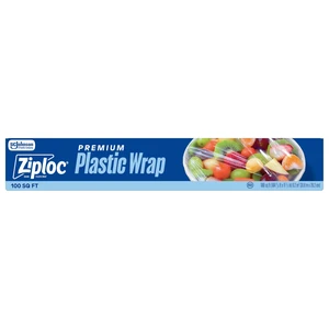 Ziploc Wrap, 100SqFt Roll, Food Storage, Protects Food, Easy Dispense from Makers of Saran Wrap Ziploc Wrap, 100SqFt Roll, Food Storage, Protects Food, Easy Dispense from Makers of Saran Wrap