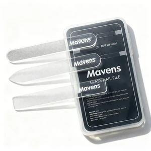 Mavens Professional Glass Nail File Set with Case - Crystal Fingernail Files for Natural Nails, Reusable Portable Manicure Pedicure Tool, Home Travel Gift for Women Mavens Professional Glass Nail File Set with Case - Crystal Fingernail Files for Natural Nails, Reusable Portable Manicure Pedicure Tool, Home Travel Gift for Women