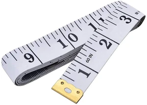 GDMINLO Soft Tape Measure Double Scale 60-Inch Vinyl Flexible Tailor Craft Sewing Ruler with Centimetre Scale on Reverse Side, White GDMINLO Soft Tape Measure Double Scale 60-Inch Vinyl Flexible Tailor Craft Sewing Ruler with Centimetre Scale on Reverse Side, White