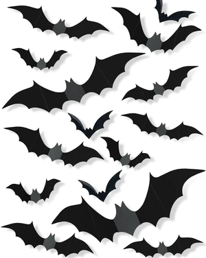 120Pcs 3D Halloween Bat Decorations, 5 Sizes, Wall Decor Indoor 120Pcs 3D Halloween Bat Decorations, 5 Sizes, Wall Decor Indoor