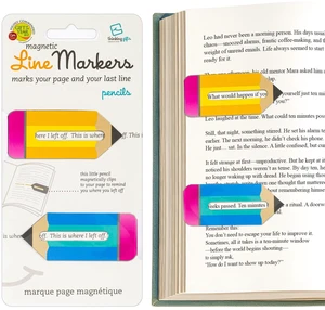 Thinking Gifts Linemarker Magnetic Book Holder & Page Marker Set of 2 Thinking Gifts Linemarker Magnetic Book Holder & Page Marker Set of 2