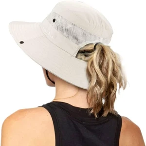 Women'S UV Protection Wide Brim Foldable Sun Hat with Ponytail Hole Women'S UV Protection Wide Brim Foldable Sun Hat with Ponytail Hole