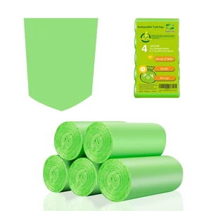 Inwaysin 4Gallon Biodegradable Compostable Small Trash Bags Green Unscented 100Count Strong Thick for Bathroom Kitchen Office Car Inwaysin 4Gallon Biodegradable Compostable Small Trash Bags Green Unscented 100Count Strong Thick for Bathroom Kitchen Office Car