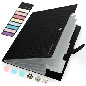 Sooez Accordion File Organizer, 5-Pocket Expanding File Folder with Label Sooez Accordion File Organizer, 5-Pocket Expanding File Folder with Label