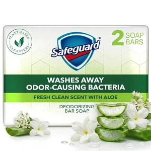 Safeguard Micellar Deep Cleansing Bath Bar Soap, 3.2oz (2 Count), Washes Away 99% of Bacteria, Leaves Skin Soft, Plant-Based Cleansers, Fresh Clean Scent with Aloe Safeguard Micellar Deep Cleansing Bath Bar Soap, 3.2oz (2 Count), Washes Away 99% of Bacteria, Leaves Skin Soft, Plant-Based Cleansers, Fresh Clean Scent with Aloe