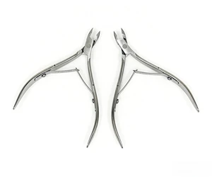 Olgamo Professional Stainless Steel Cuticle Nippers, Trimmer and Cutter for Fingernails and Toenails, Gold, 2 Pack (Silver) Olgamo Professional Stainless Steel Cuticle Nippers, Trimmer and Cutter for Fingernails and Toenails, Gold, 2 Pack (Silver)