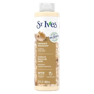 St. Ives Oatmeal & Shea Butter Body Wash, Moisturizing Daily Shower Gel with 100% Natural Extracts, 22oz St. Ives Oatmeal & Shea Butter Body Wash, Moisturizing Daily Shower Gel with 100% Natural Extracts, 22oz
