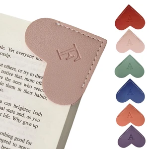 Personalized Leather Heart Bookmarks With Initials, 26 Letters Custom Corner Bookmark for Women, Teacher, Student, Book Lovers, Meaningful Gift (Red Pink, F) Personalized Leather Heart Bookmarks With Initials, 26 Letters Custom Corner Bookmark for Women, Teacher, Student, Book Lovers, Meaningful Gift (Red Pink, F)