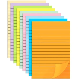 Lined Sticky Notes 4x6-Inch, Strong Adhesive Self-Stick Note Pads Lined Sticky Notes 4x6-Inch, Strong Adhesive Self-Stick Note Pads
