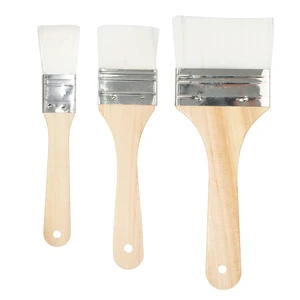 Set of 3 Chip Paint Brushes with Synthetic Bristles for Priming, Varnishing, Wood, Walls Set of 3 Chip Paint Brushes with Synthetic Bristles for Priming, Varnishing, Wood, Walls