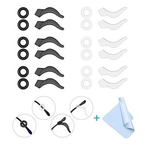 12 Pairs Mcyye Anti-Slip Silicone Ear Hooks Eyeglass Retainer for Kids Adults Sports Study Work 12 Pairs Mcyye Anti-Slip Silicone Ear Hooks Eyeglass Retainer for Kids Adults Sports Study Work