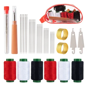 ZMLLAYE 37Pcs Big Eye Sewing Needles Set with Threader ZMLLAYE 37Pcs Big Eye Sewing Needles Set with Threader