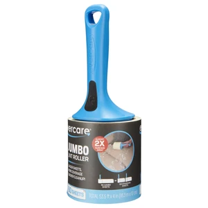 Evercare Jumbo Lint Roller - 60 Sheets per Roll, Refillable, Super Sticky, All-Purpose Adhesive, X-Large Sheets, Pets, Clothing, Furniture, Crafts Evercare Jumbo Lint Roller - 60 Sheets per Roll, Refillable, Super Sticky, All-Purpose Adhesive, X-Large Sheets, Pets, Clothing, Furniture, Crafts