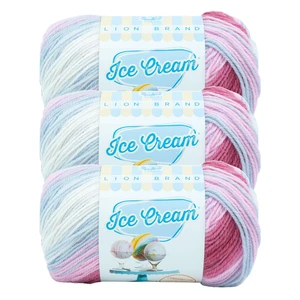Lion Brand Ice Cream Cherries Jubilee Light Acrylic Yarn 3 Pack Lion Brand Ice Cream Cherries Jubilee Light Acrylic Yarn 3 Pack