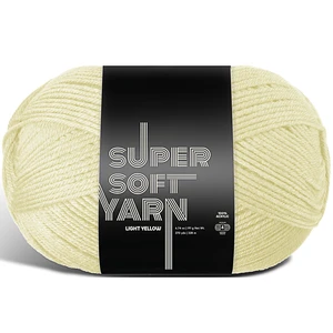 Craftbud Acrylic Yarn Worsted Medium #4 370 Yards Light Yellow for Crocheting and Knitting Craftbud Acrylic Yarn Worsted Medium #4 370 Yards Light Yellow for Crocheting and Knitting