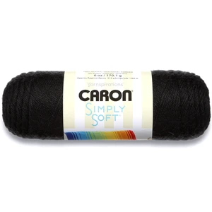 Caron Simply Soft Yarn, Black, 6oz (170g), 315 Yards, Medium, Acrylic Caron Simply Soft Yarn, Black, 6oz (170g), 315 Yards, Medium, Acrylic