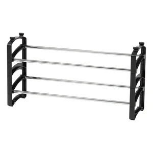IRIS 2-Tier 6-Pair Slim Metal Shoe Rack for Entryway IRIS 2-Tier 6-Pair Slim Metal Shoe Rack for Entryway