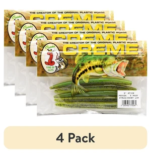 Creme Lure Soft Stick Bait Fishing Lure for Bass, 4 Pack, 3-Count Creme Lure Soft Stick Bait Fishing Lure for Bass, 4 Pack, 3-Count