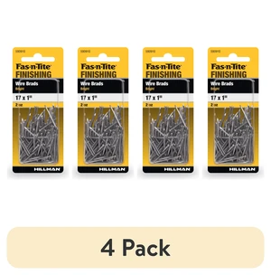 Fas-n-tite Bright Wire Finishing Nails, 17 x 1", Steel, Silver, 4-Pack Fas-n-tite Bright Wire Finishing Nails, 17 x 1", Steel, Silver, 4-Pack