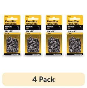 Fas-n-tite 4-Pack Bright Wire Interior Finishing Nails, 16 x 1-1/4", Steel, Silver Fas-n-tite 4-Pack Bright Wire Interior Finishing Nails, 16 x 1-1/4", Steel, Silver