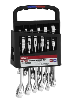 Hyper Tough 12-Piece Stubby Combination Wrench Set Hyper Tough 12-Piece Stubby Combination Wrench Set